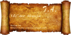 Tódor Alexia névjegykártya